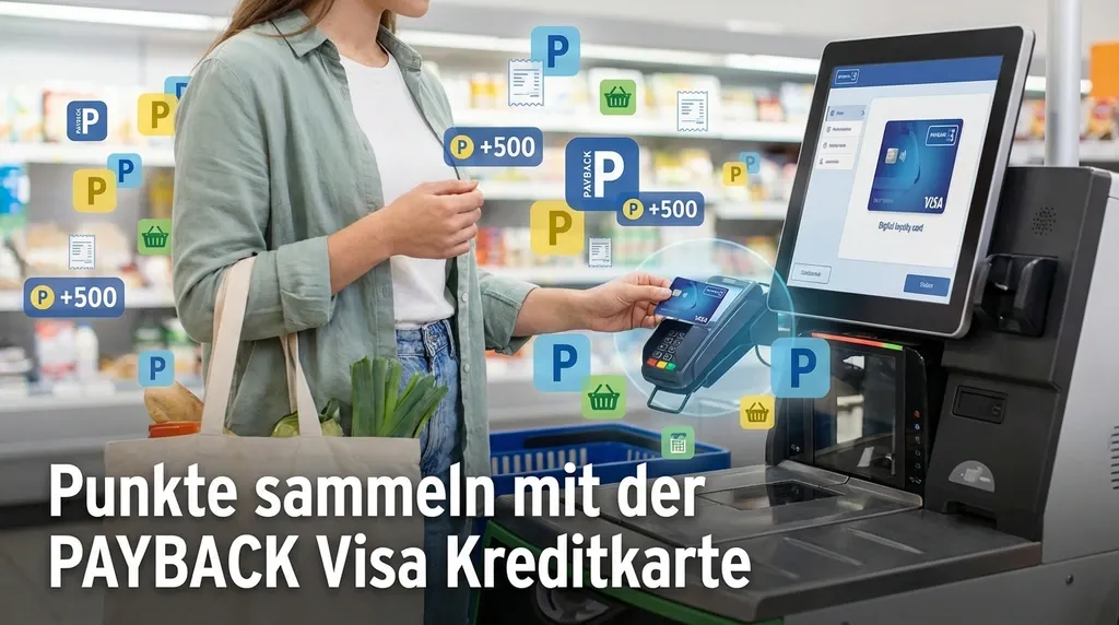 Mit der PAYBACK Visa Kreditkarte beim Einkaufen Punkte sammeln